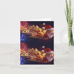 3D Santa Claus Christmas Greeting Card – Festive H