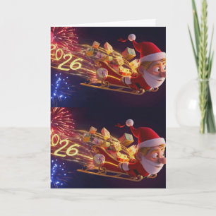 3D Santa Claus Christmas Greeting Card – Festive H