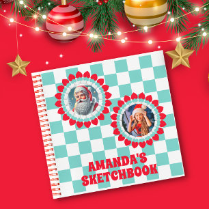 3D Santa Claus Christmas Personalized Kids Photo Notebook