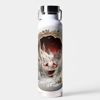 3D Santa claus Christmas Water Bottle