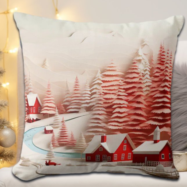 3D Scandinavian Winter Landscape Cushion (Creator Uploaded)