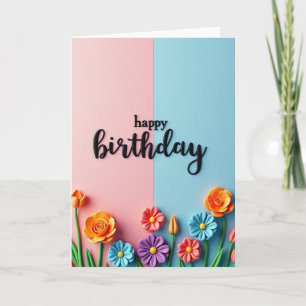 3D Script Birthday Card