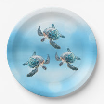 3D Sea Turtles Ocean Themed