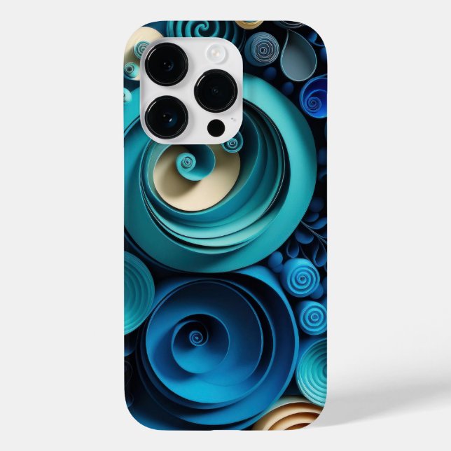 3D Shades of Blue  Case-Mate iPhone Case (Back)