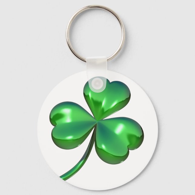 3D Shamrock Key Ring (Front)