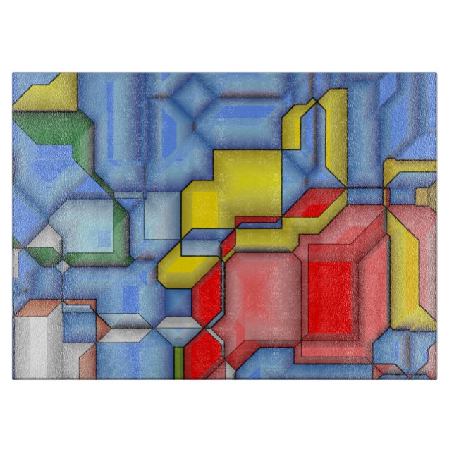 3D shapes Cutting Board (Front)