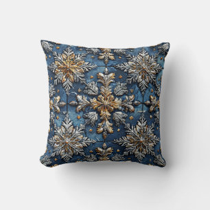 3d snowflakes cushion