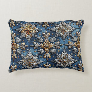 3d snowflakes decorative cushion