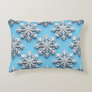 3d snowflakes decorative cushion