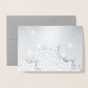 3D snowflakes Foil Card