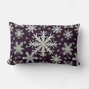 3d snowflakes lumbar cushion