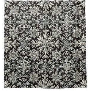 3d snowflakes shower curtain