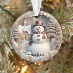 3D Snowman Christmas Ornament