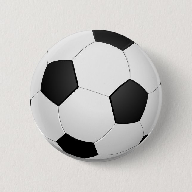 3D Soccer Ball 6 Cm Round Badge (Front)