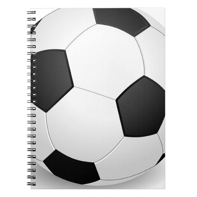 3D Soccer Ball Spiral Notebook (Front)