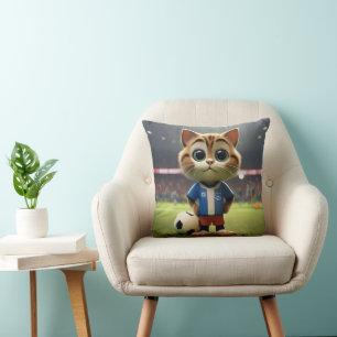 3D Soccer Cat, Cushion