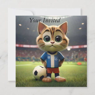 3D Soccer Cat,  Invitation