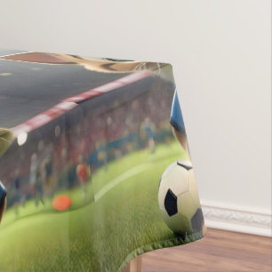 3D Soccer Cat, Tablecloth