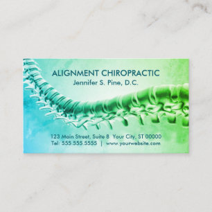 3D Spine Graphic Chiropractic Appointment Cards