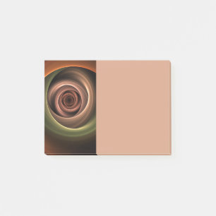 3D Spiral Abstract Warm Colors Modern Fractal Art Post-it Notes