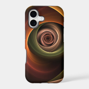 3D Spiral Abstract Warm Colours Modern Fractal Art