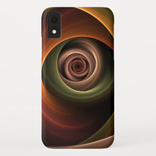 3D Spiral Abstract Warm Colours Modern Fractal Art Case-Mate iPhone Case