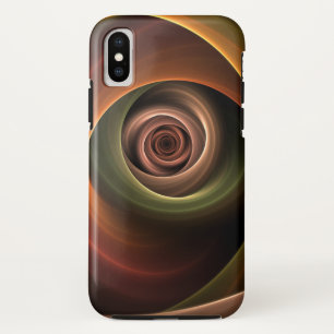 3D Spiral Abstract Warm Colours Modern Fractal Art Case-Mate iPhone Case
