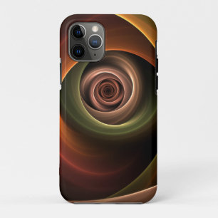 3D Spiral Abstract Warm Colours Modern Fractal Art Case-Mate iPhone Case