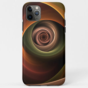 3D Spiral Abstract Warm Colours Modern Fractal Art Case-Mate iPhone Case