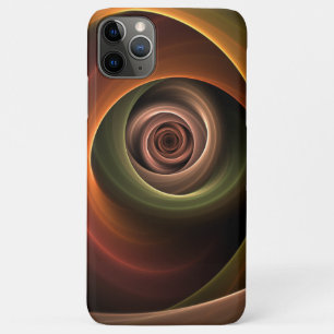 3D Spiral Abstract Warm Colours Modern Fractal Art Case-Mate iPhone Case