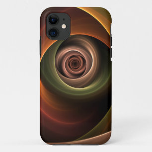 3D Spiral Abstract Warm Colours Modern Fractal Art Case-Mate iPhone Case