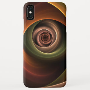 3D Spiral Abstract Warm Colours Modern Fractal Art Case-Mate iPhone Case