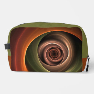 3D Spiral Abstract Warm Colours Modern Fractal Art Dopp Kit