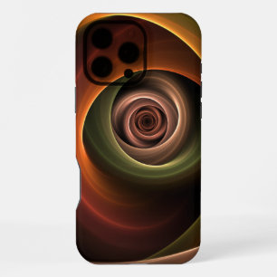 3D Spiral Abstract Warm Colours Modern Fractal Art iPhone 16 Pro Max Case