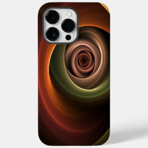 3D Spiral Abstract Warm Colours Modern Fractal Art iPhone 14 Pro Max Case