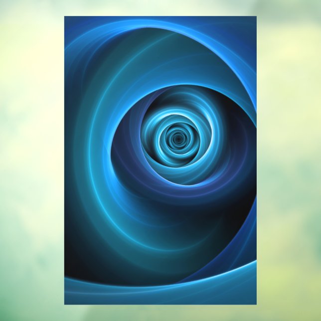 3D Spiral Blue Colours Modern Abstract Fractal Art (Sheet 3)