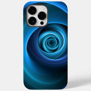3D Spiral Blue Colours Modern Abstract Fractal Art Case-Mate iPhone 14 Pro Max Case