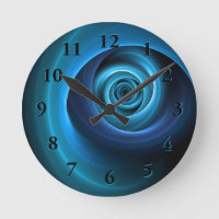 3D Spiral Blue Colours Modern Abstract Fractal Art