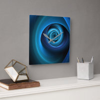 3D Spiral Blue Colours Modern Abstract Fractal Art