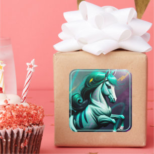 3D Spirit Pony 24 Square Sticker