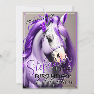 3D Spirit Pony 34 Birthday Invitation