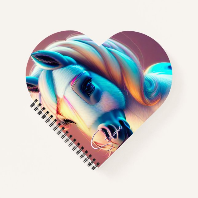 3D Spirit Pony 3 Heart Notebook (Front)