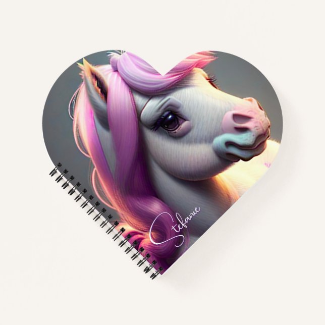 3D Spirit Pony 5 Heart Notebook (Front)