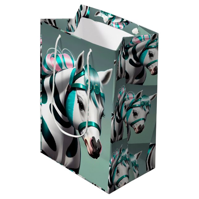 3D Spirit Pony 7 Medium Gift Bag (Front Angled)