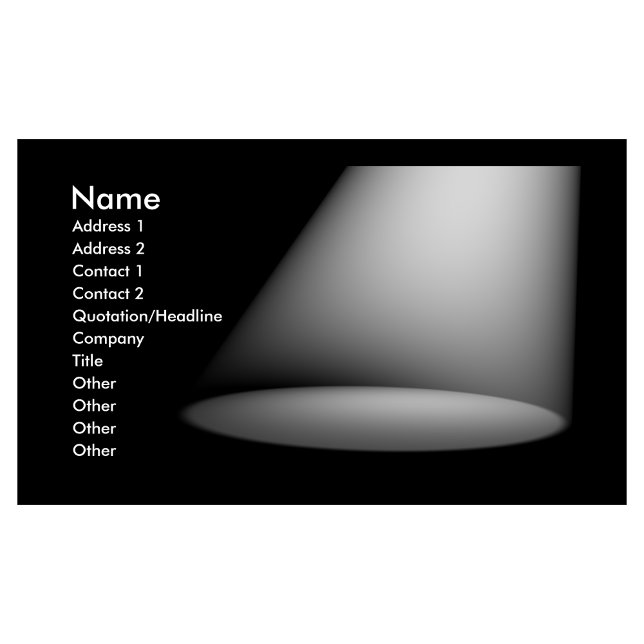 3D Spotlight (White) Business Card (Creator Uploaded)