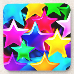 3D Starry Rainbow Pattern Coaster