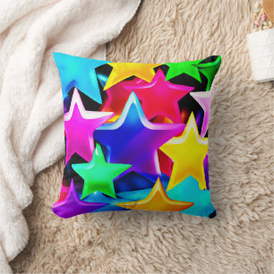 3D Starry Rainbow Pattern Cushion