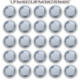 3D Steel Blue Seals Foil Starburst Award Medal x25