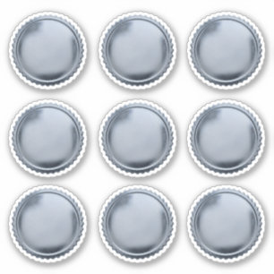 3D Steel Blue Seals Foil Starburst Award Medal x9