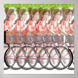 3D Stereogram Bicycle Poster